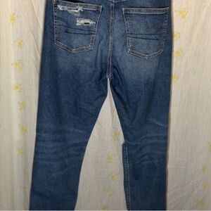 Vintage Y2K American Eagle Jegging Jeans Women 6 Distressed Front and Back